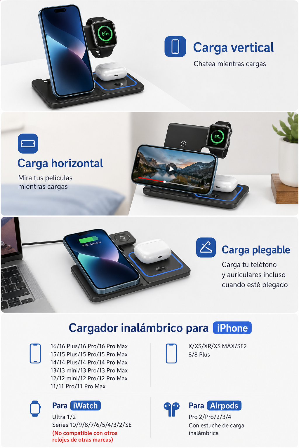 Cargador 3 in 1
